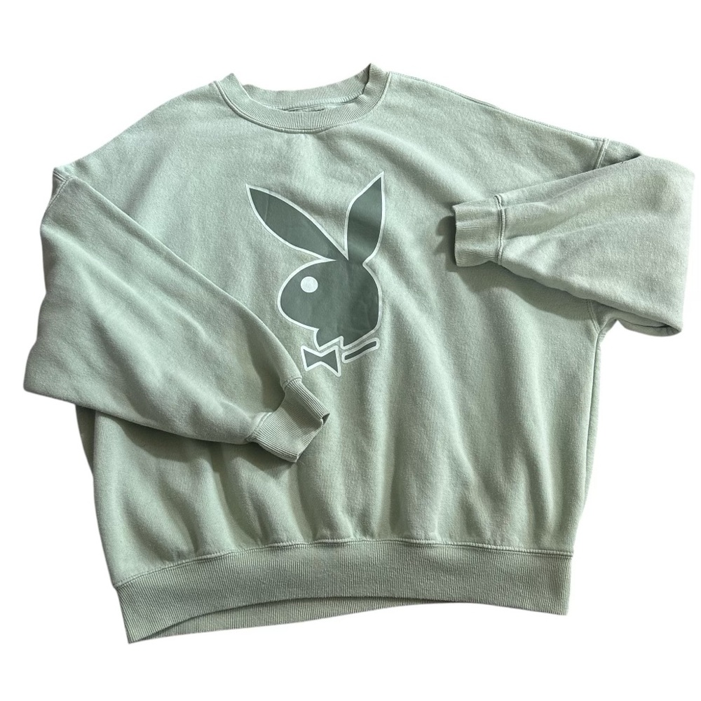 Playboy PacSun Collab Mint Green Crew Neck Sweatshirt Men’s Small